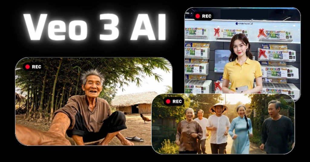 A visual showcase of VEO 3 AI-generated videos highlighting hyper-realistic human expressions, natural environments, and lifelike motion, demonstrating the impressive realism and cinematic quality of AI-created content.